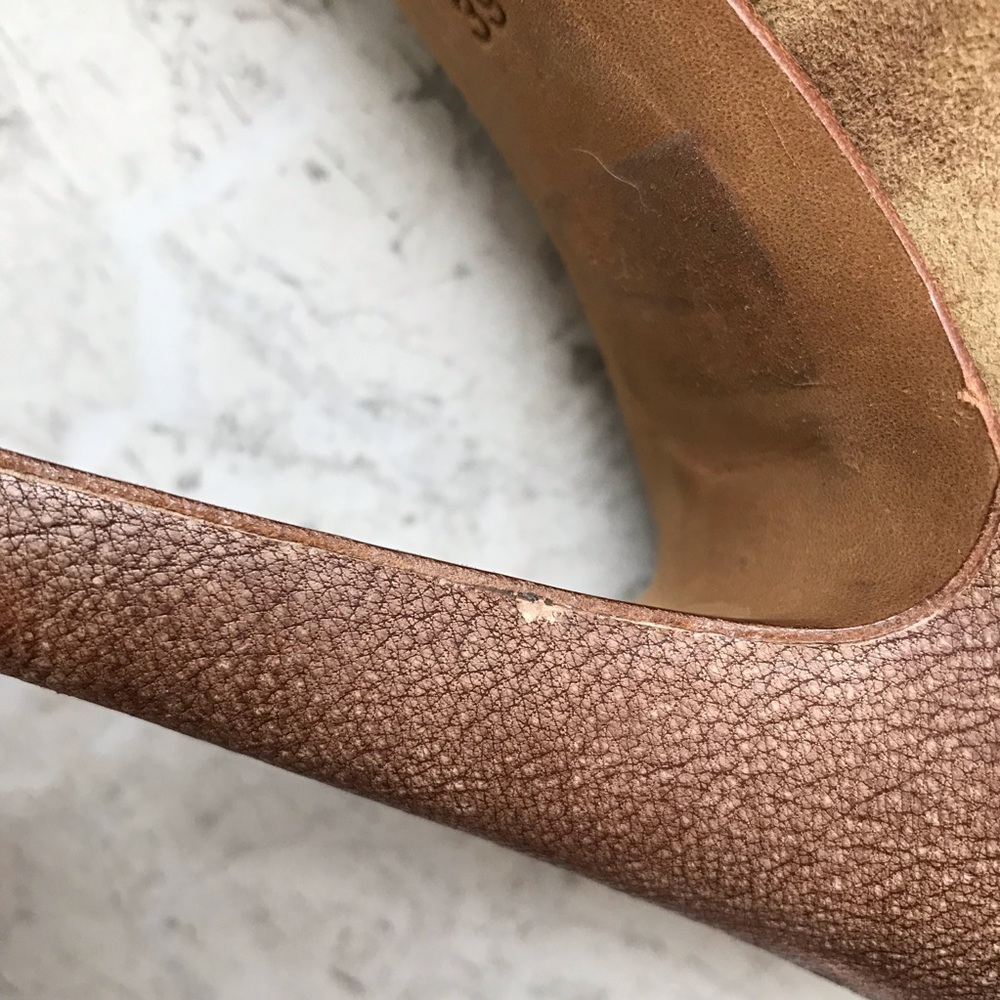 Alexander McQueen || Suede Peep Toe Heels Size 39 - Picture 8 of 8
